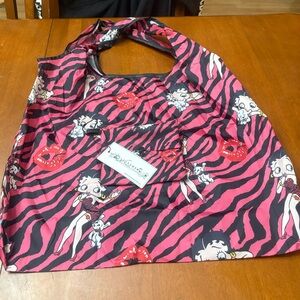 Pink and Black Women's Travel Bag